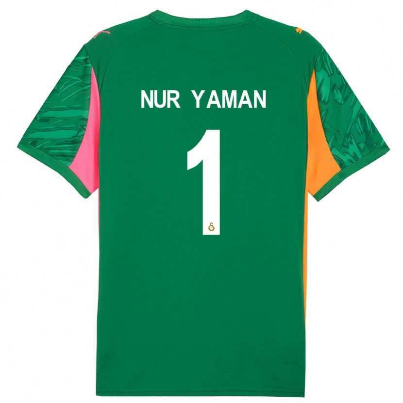Danxen Homme Gamze Nur Yaman #1 Maillot de Gardien Vert Orange Rose 2025/26 T-shirt