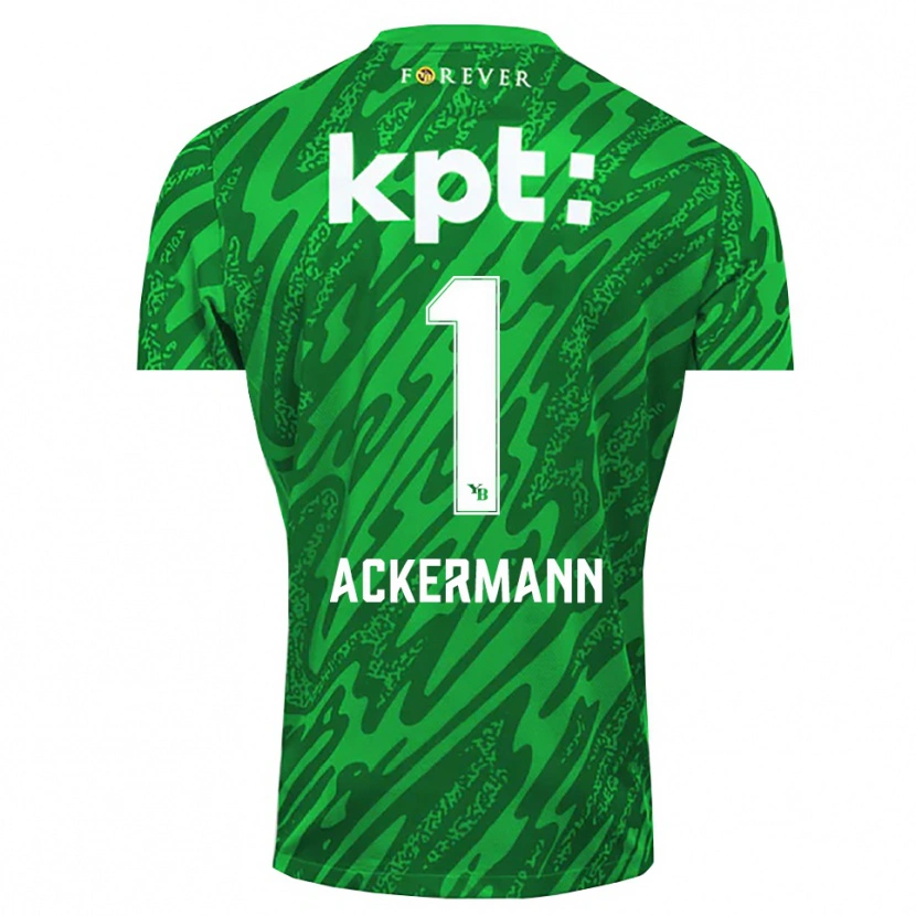 Danxen Homme Jara Ackermann #1 Maillot de Gardien Vert Blanc 2025/26 T-shirt