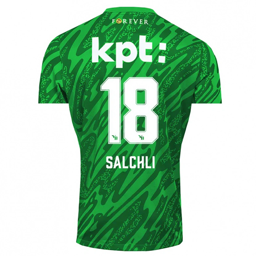 Danxen Homme Ruben Salchli #18 Maillot de Gardien Vert Blanc 2025/26 T-shirt