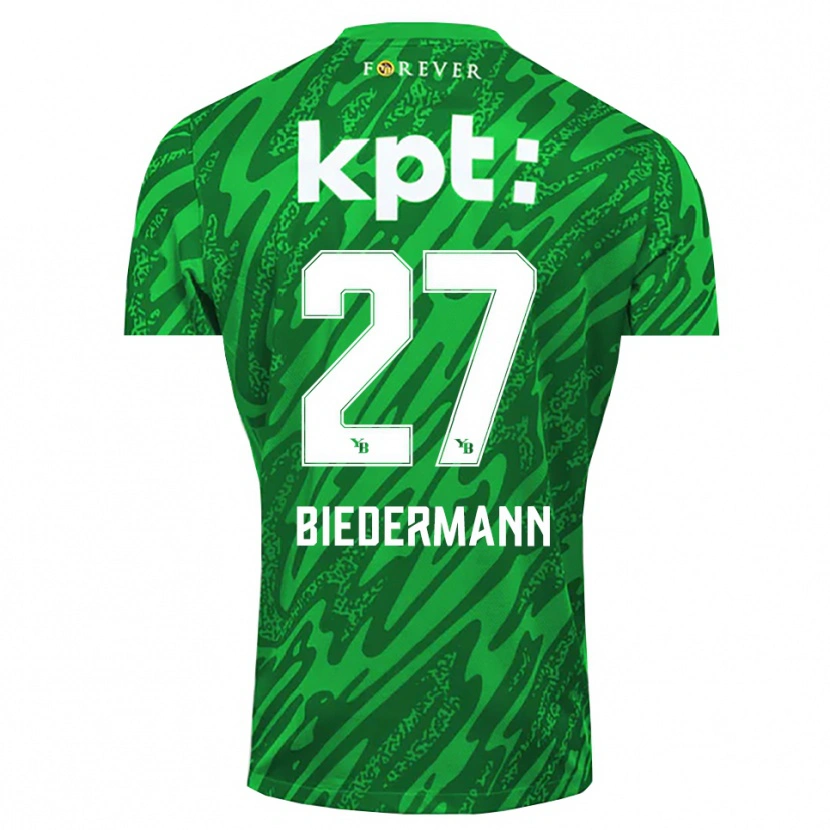 Danxen Homme Tamara Biedermann #27 Maillot de Gardien Vert Blanc 2025/26 T-shirt