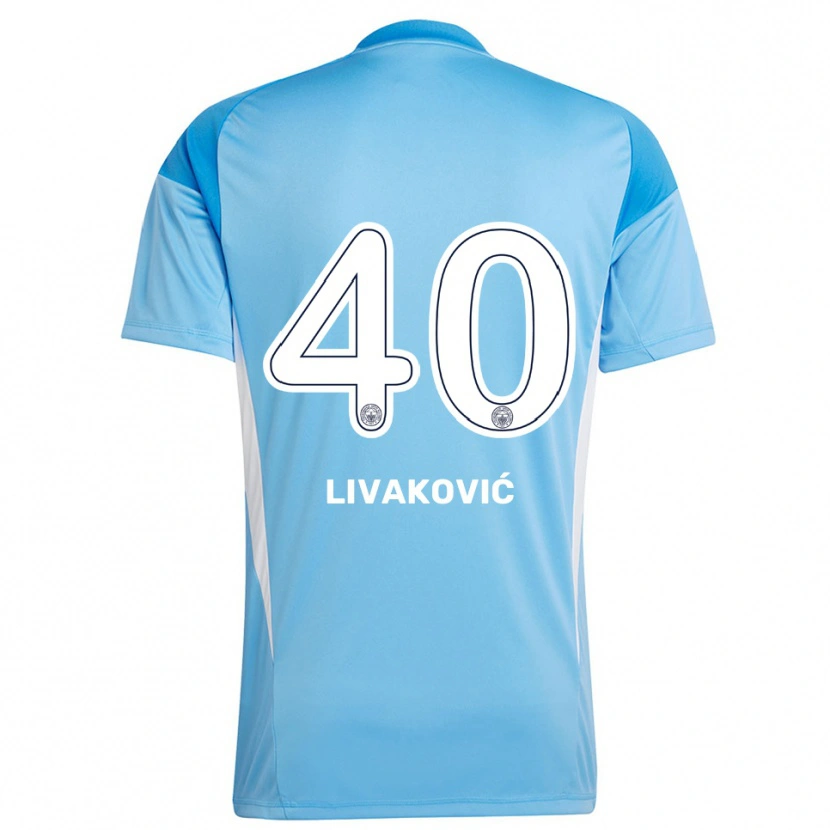 Danxen Homme Dominik Livakovic #40 Maillot de Gardien Bleu Royal Blanc 2025/26 T-shirt