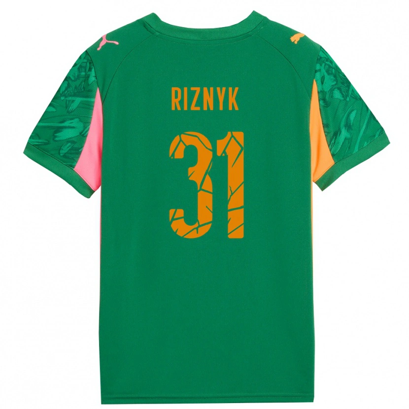 Danxen Homme Dmytro Riznyk #31 Maillot de Gardien Vert Orange Rose 2025/26 T-shirt