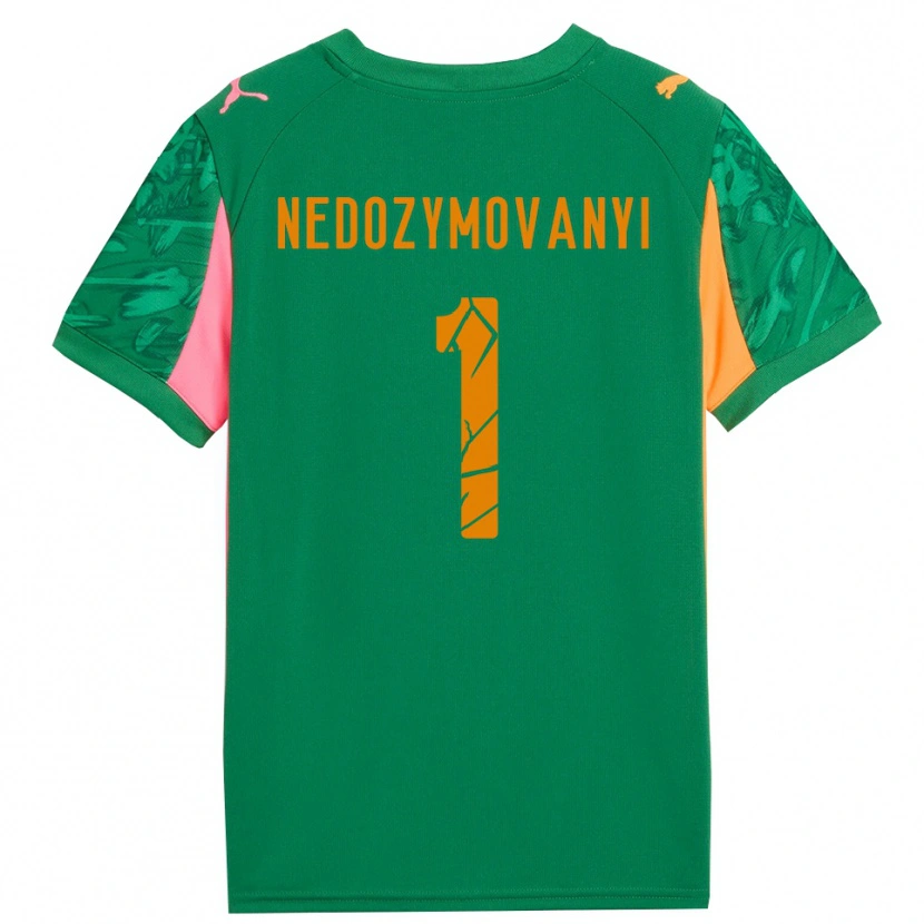 Danxen Homme Artem Nedozymovanyi #1 Maillot de Gardien Vert Orange Rose 2025/26 T-shirt