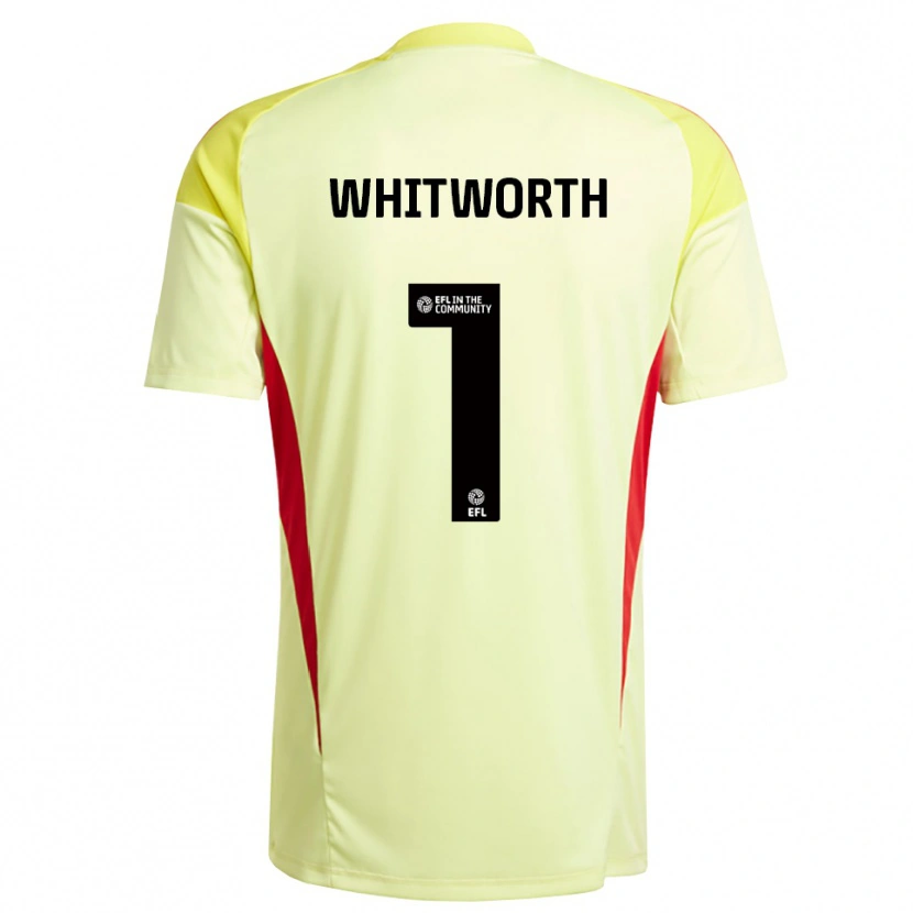 Danxen Homme Joe Whitworth #1 Maillot de Gardien Jaune Clair 2025/26 T-shirt