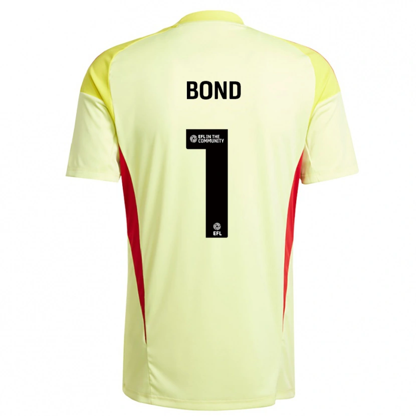 Danxen Homme Abbi Bond #1 Maillot de Gardien Jaune Clair 2025/26 T-shirt