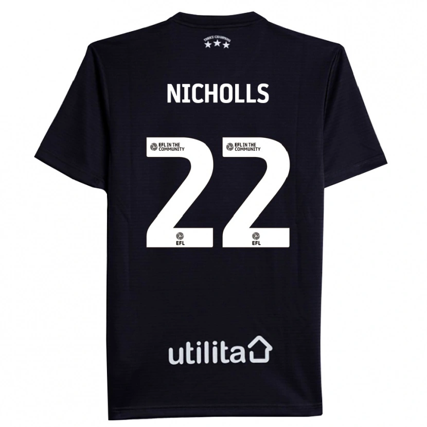 Danxen Homme Lee Nicholls #22 Maillot de Gardien Noir Blanc 2025/26 T-shirt