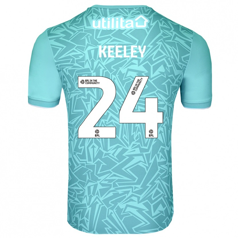 Danxen Homme Josh Keeley #24 Maillot de Gardien Bleu Clair 2025/26 T-shirt