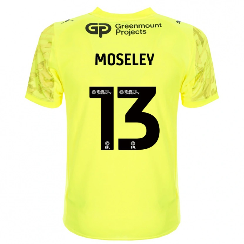 Danxen Homme Faye Moseley #13 Maillot de Gardien Noir Vert Fluorescent 2025/26 T-shirt