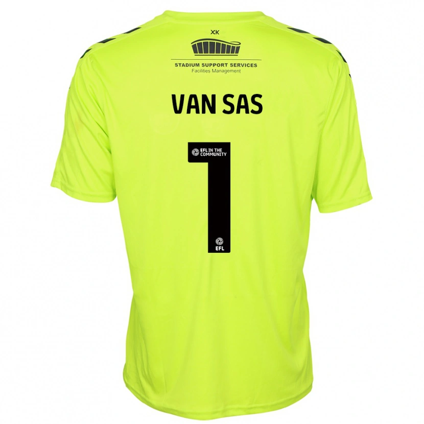 Danxen Homme Mikki van Sas #1 Maillot de Gardien Vert Fluorescent 2025/26 T-shirt
