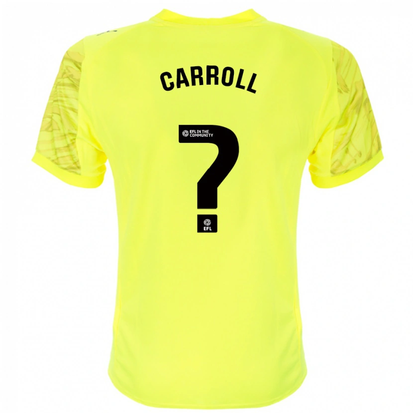 Danxen Homme Rhianne Carroll #0 Maillot de Gardien Noir Jaune 2025/26 T-shirt