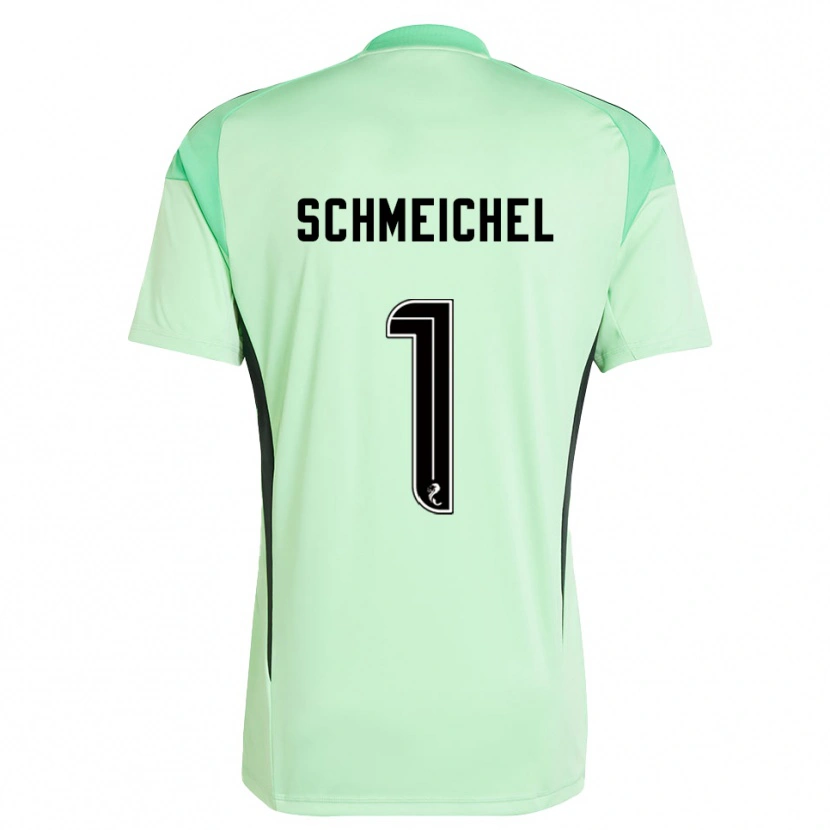 Danxen Homme Kasper Schmeichel #1 Maillot de Gardien Noir Vert Clair 2025/26 T-shirt