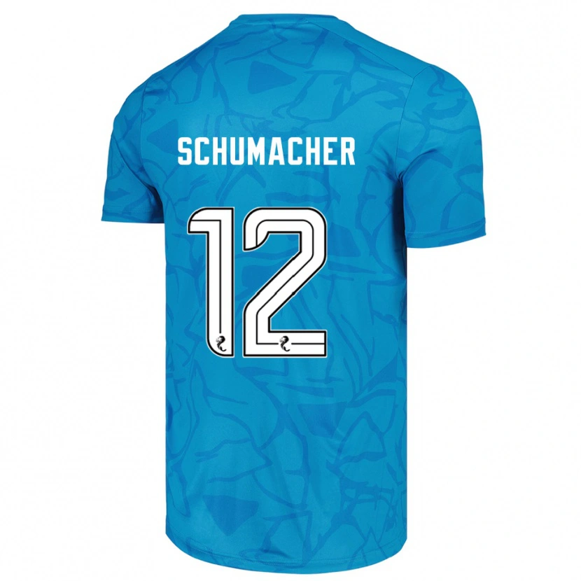 Danxen Homme Noa Schumacher #12 Maillot de Gardien Blanc Bleu 2025/26 T-shirt