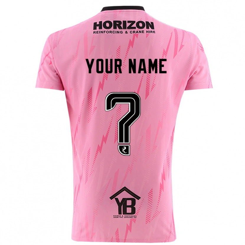 Danxen Homme Falkirk FC Maillot de Gardien Noir Rose 2025/26 T-shirt