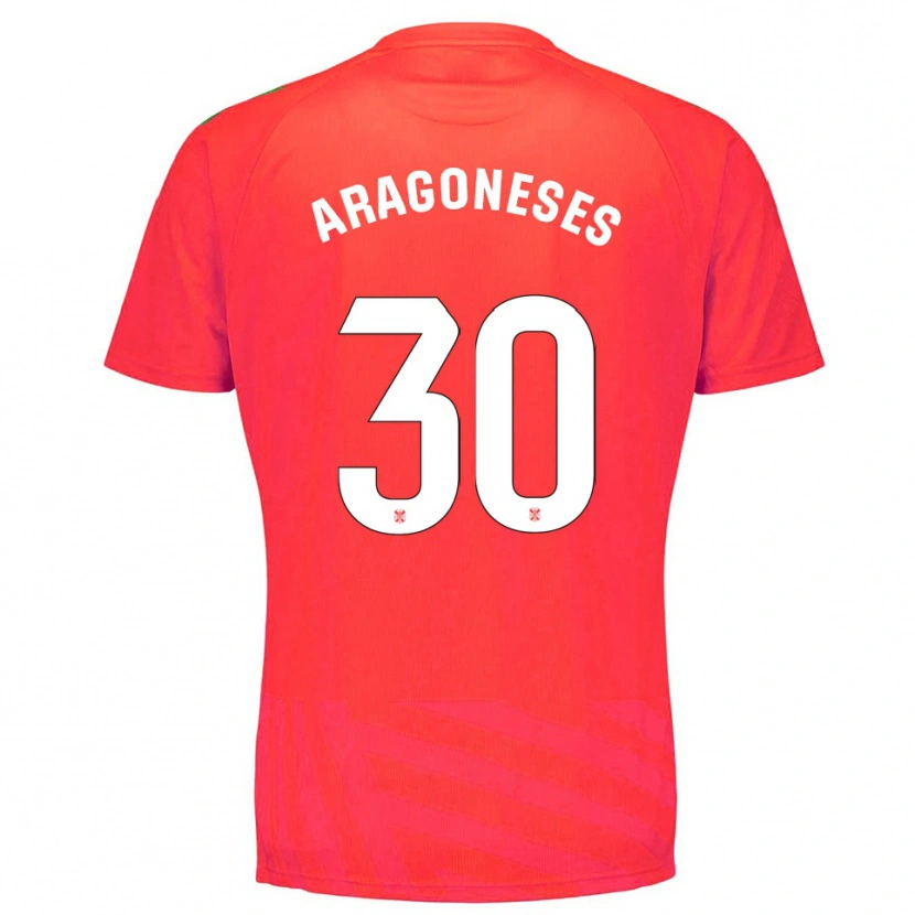 Danxen Homme Sergio Aragoneses #30 Maillot de Gardien Rouge Blanc 2025/26 T-shirt