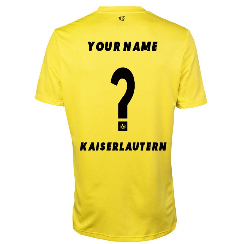 Danxen Homme 1. FC Kaiserslautern Maillot de Gardien Jaune Noir 2025/26 T-shirt