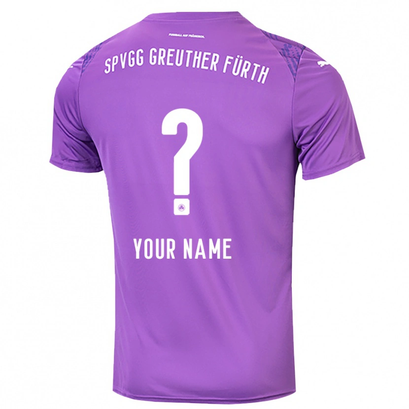 Danxen Homme SpVgg Greuther Fürth Maillot de Gardien Violet Blanc 2025/26 T-shirt