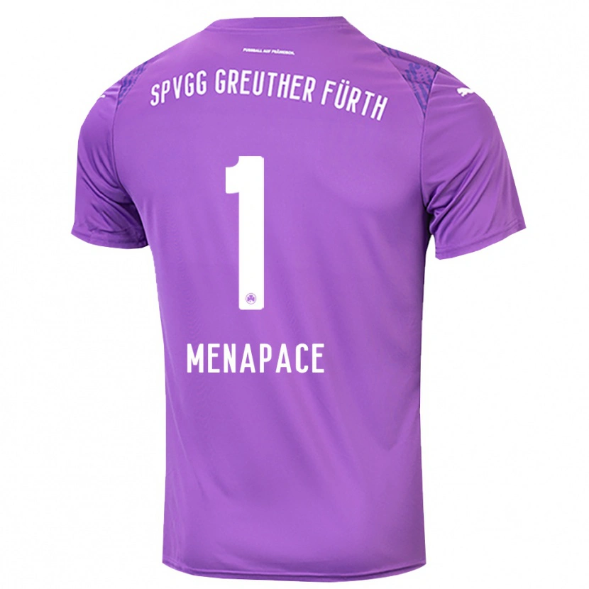 Danxen Homme Theo Menapace #1 Maillot de Gardien Violet Blanc 2025/26 T-shirt
