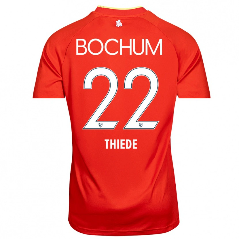 Danxen Homme Niclas Thiede #22 Maillot de Gardien Rouge Blanc 2025/26 T-shirt