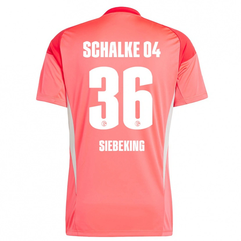 Danxen Homme Johannes Siebeking #36 Maillot de Gardien Rouge Corail 2025/26 T-shirt