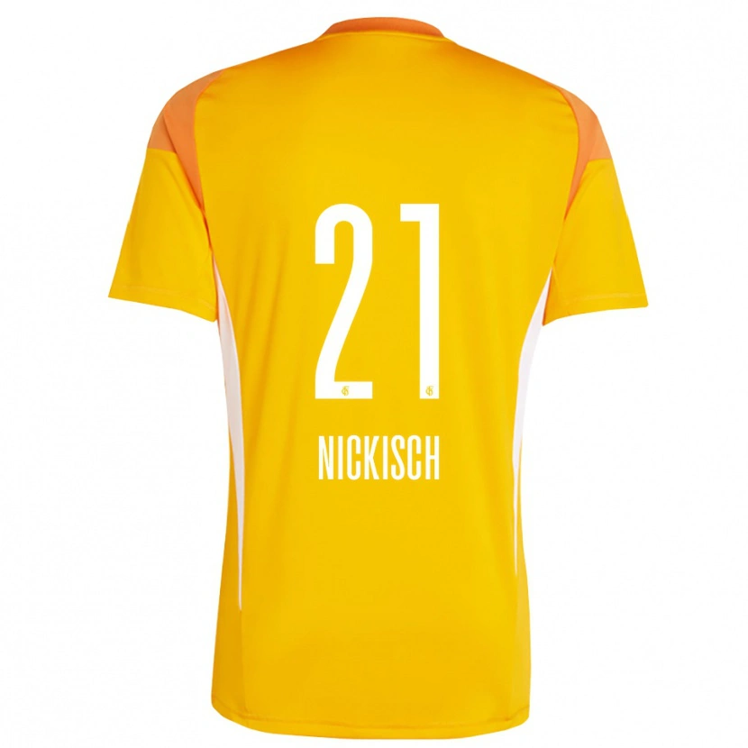 Danxen Homme Jonas Nickisch #21 Maillot de Gardien Jaune Orange 2025/26 T-shirt