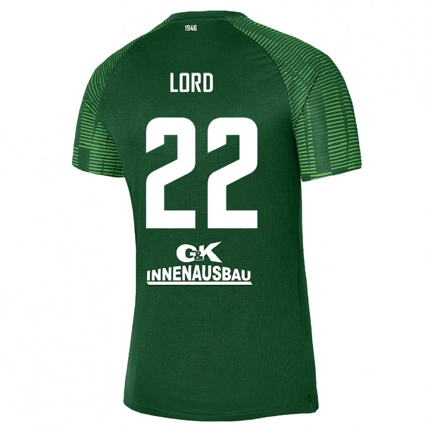 Danxen Homme Louis Lord #22 Maillot de Gardien Vert Foncé Noir 2025/26 T-shirt