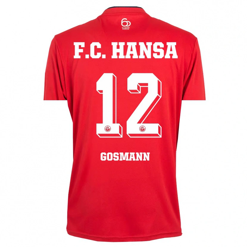 Danxen Homme Hermann Gosmann #12 Maillot de Gardien Rouge Blanc 2025/26 T-shirt