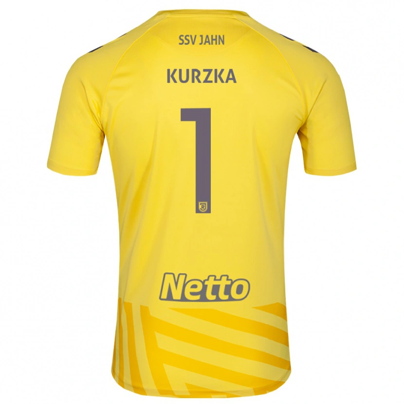 Danxen Homme Timo Kurzka #1 Maillot de Gardien Gris Jaune 2025/26 T-shirt