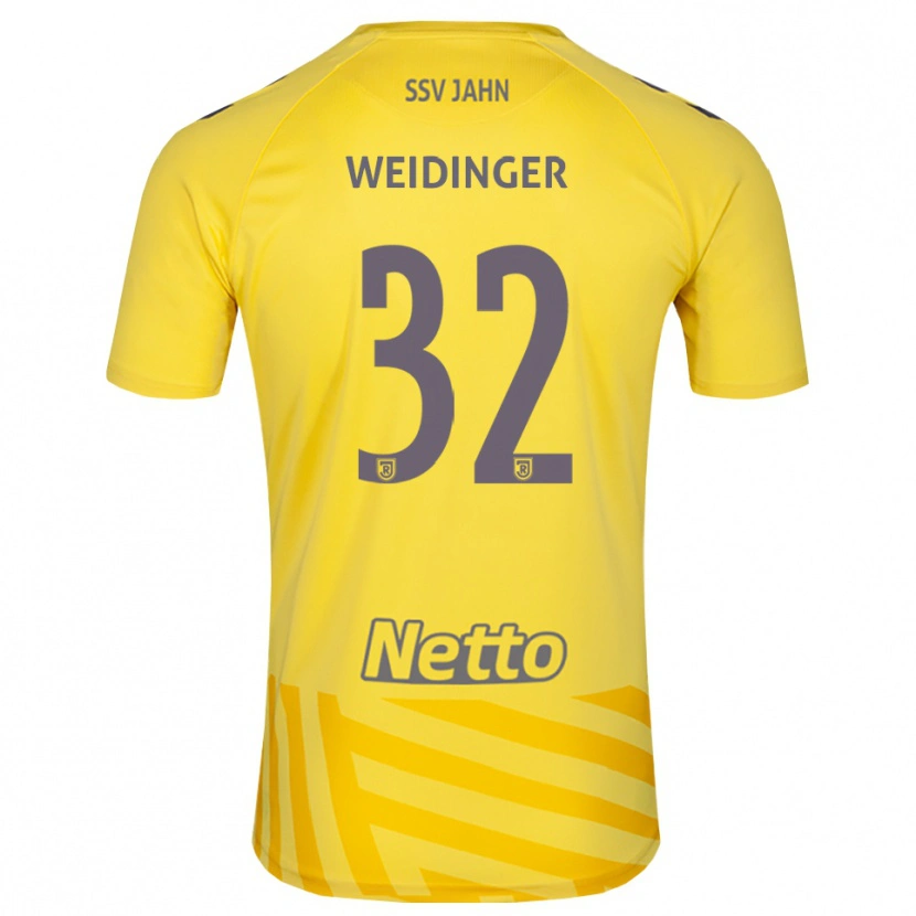 Danxen Homme Alexander Weidinger #32 Maillot de Gardien Gris Jaune 2025/26 T-shirt