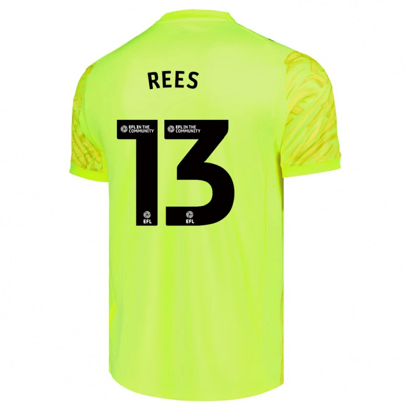Danxen Homme Harvey Rees #13 Maillot de Gardien Vert Fluorescent 2025/26 T-shirt