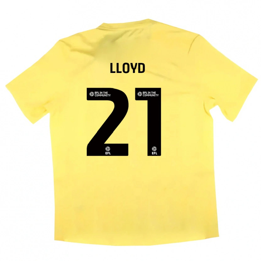 Danxen Homme Oliver Lloyd #21 Maillot de Gardien Noir Jaune 2025/26 T-shirt