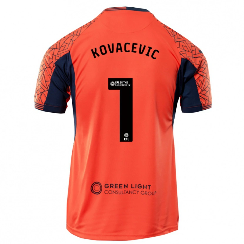 Danxen Homme Vladan Kovačević #1 Maillot de Gardien Noir Orange 2025/26 T-shirt