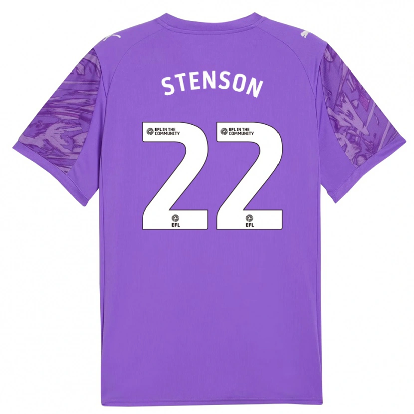 Danxen Homme Fran Stenson #22 Maillot de Gardien Blanc Violet 2025/26 T-shirt