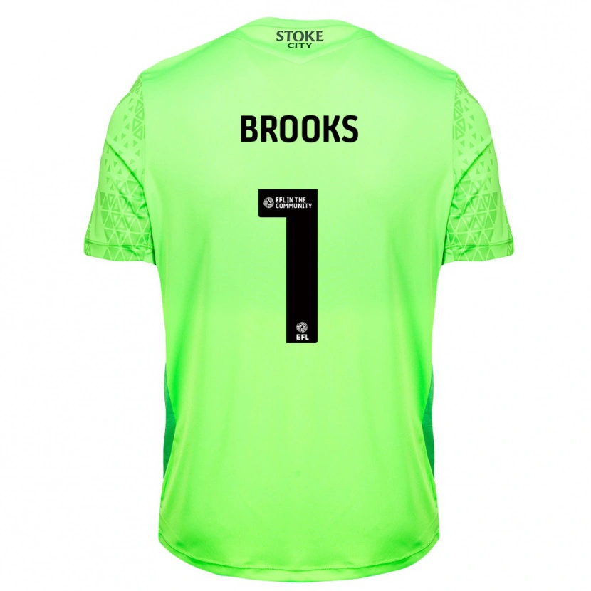 Danxen Homme Alfie Brooks #1 Maillot de Gardien Blanc Vert 2025/26 T-shirt