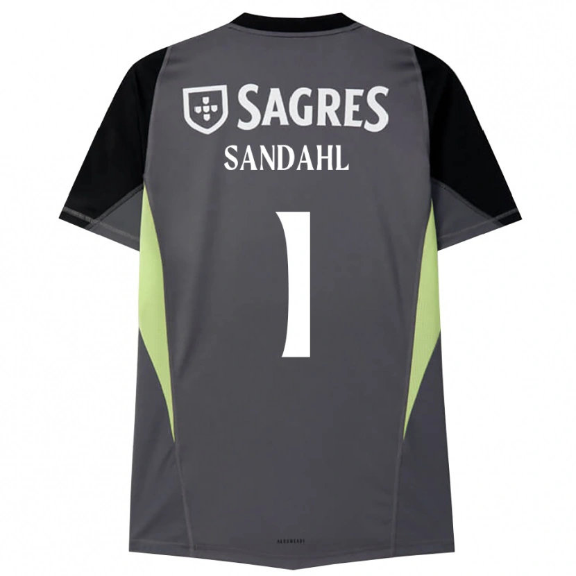 Danxen Homme Alexander Sandahl #1 Maillot de Gardien Gris Foncé Noir 2025/26 T-shirt