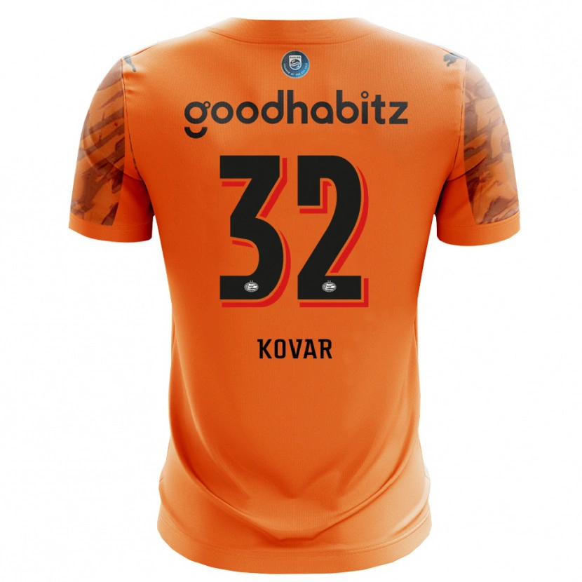 Danxen Homme Matej Kovar #32 Maillot de Gardien Orange Noir 2025/26 T-shirt