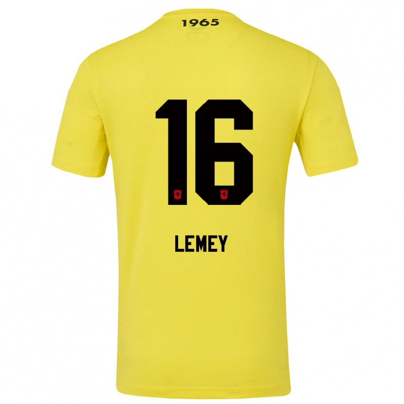 Danxen Homme Diede Lemey #16 Maillot de Gardien Jaune Noir 2025/26 T-shirt