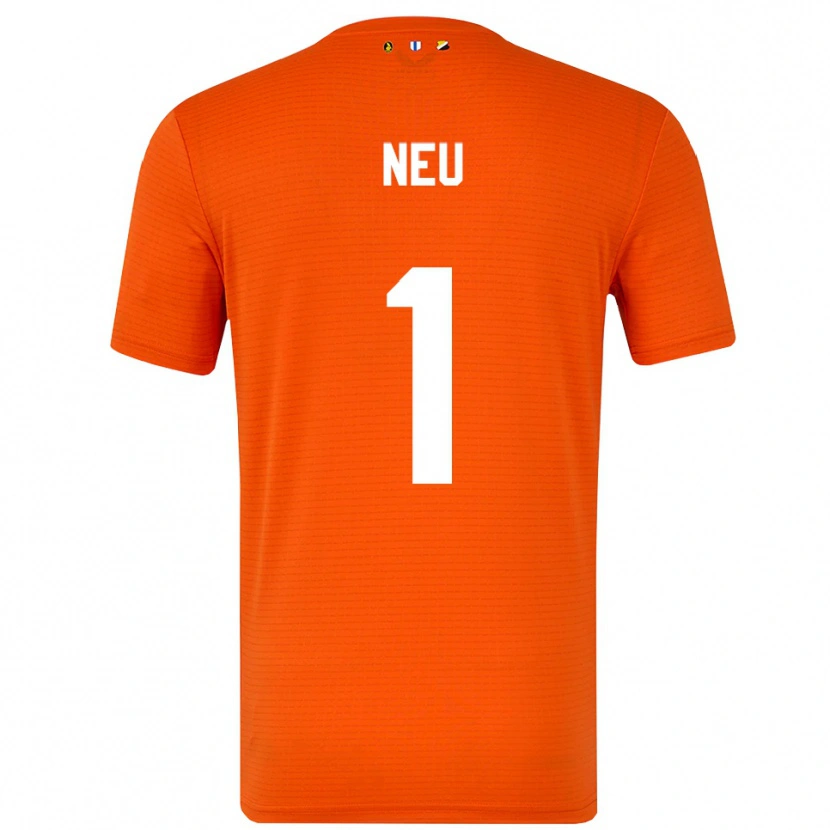 Danxen Homme Luca Neu #1 Maillot de Gardien Orange Noir 2025/26 T-shirt