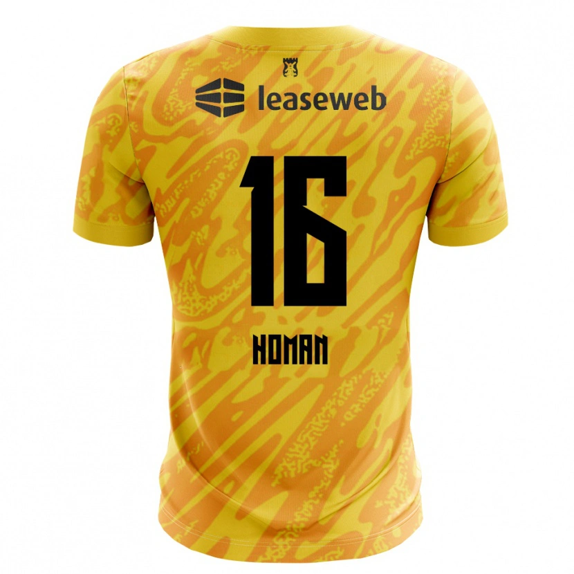 Danxen Homme Nick Homan #16 Maillot de Gardien Orange Jaune Noir 2025/26 T-shirt