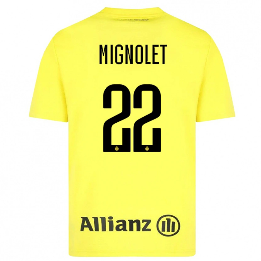 Danxen Homme Simon Mignolet #22 Maillot de Gardien Jaune Noir 2025/26 T-shirt