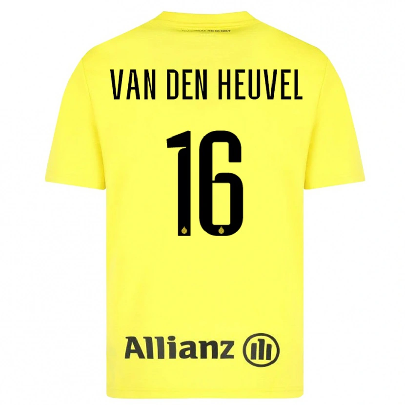 Danxen Homme Dani van den Heuvel #16 Maillot de Gardien Jaune Noir 2025/26 T-shirt