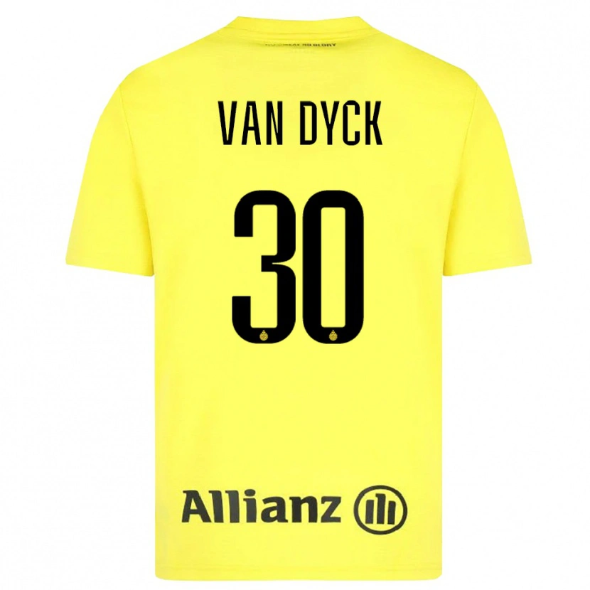 Danxen Homme Nell Van Dyck #30 Maillot de Gardien Jaune Noir 2025/26 T-shirt