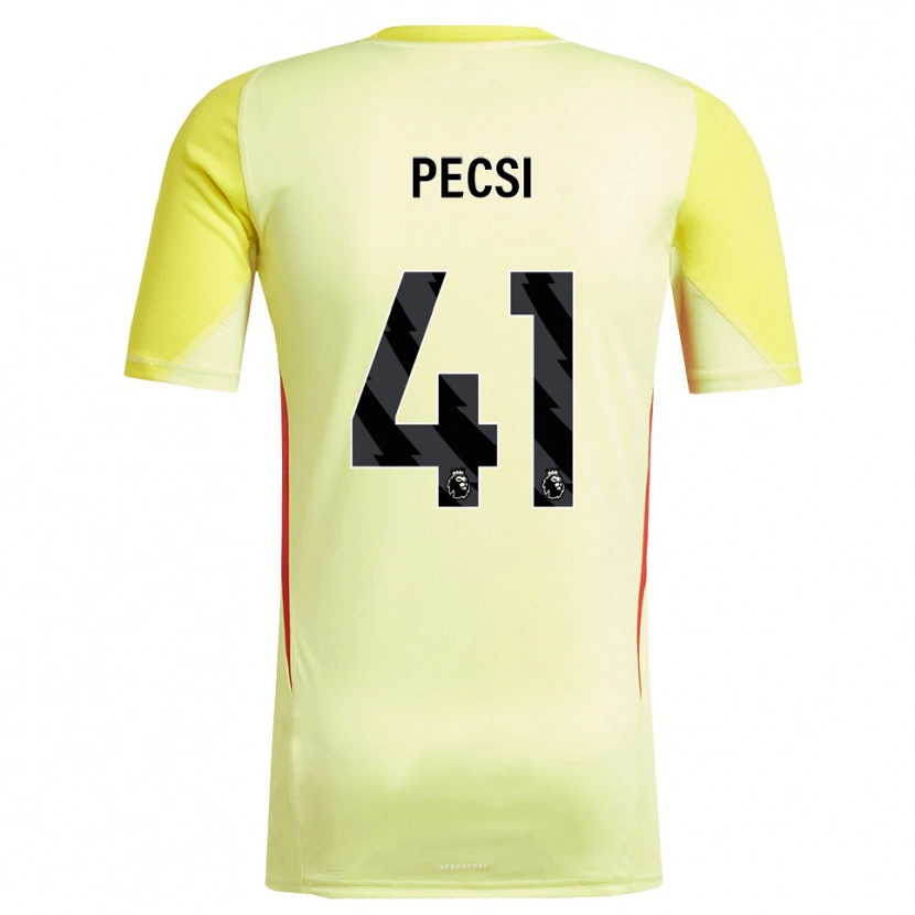 Danxen Homme Ármin Pécsi #41 Maillot de Gardien Jaune Rouge 2025/26 T-shirt