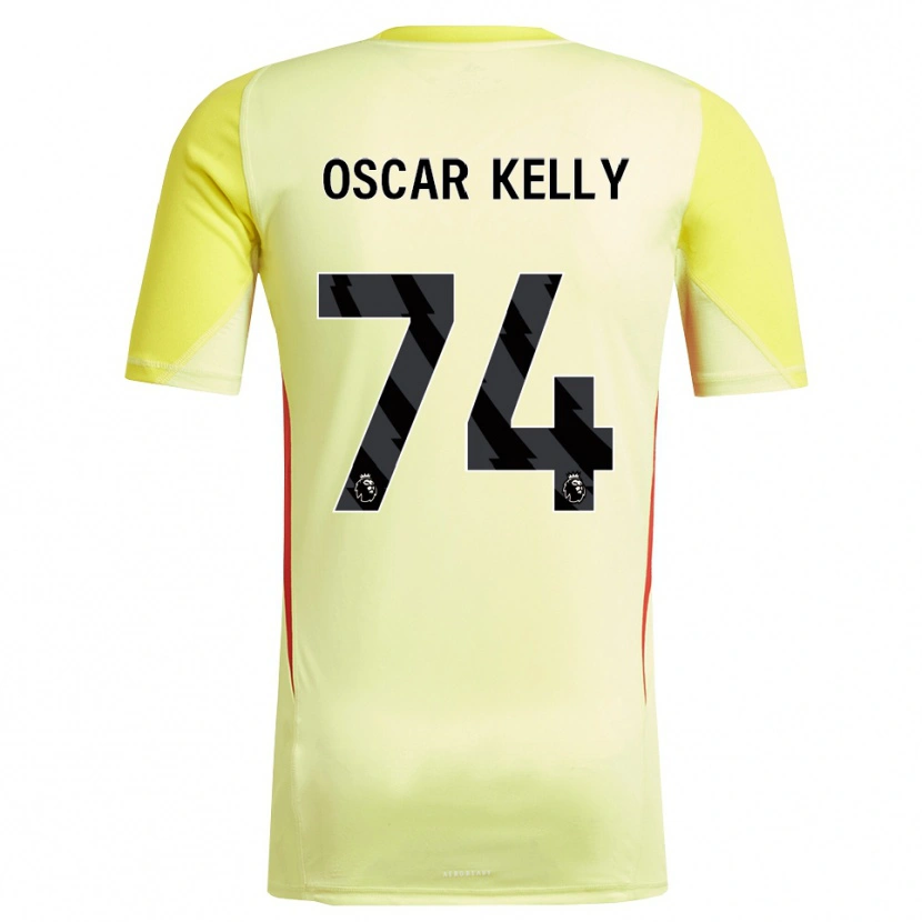 Danxen Homme Oscar Kelly #74 Maillot de Gardien Jaune Rouge 2025/26 T-shirt