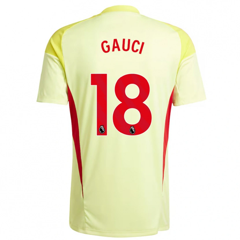 Danxen Homme Joe Gauci #18 Maillot de Gardien Jaune Clair 2025/26 T-shirt