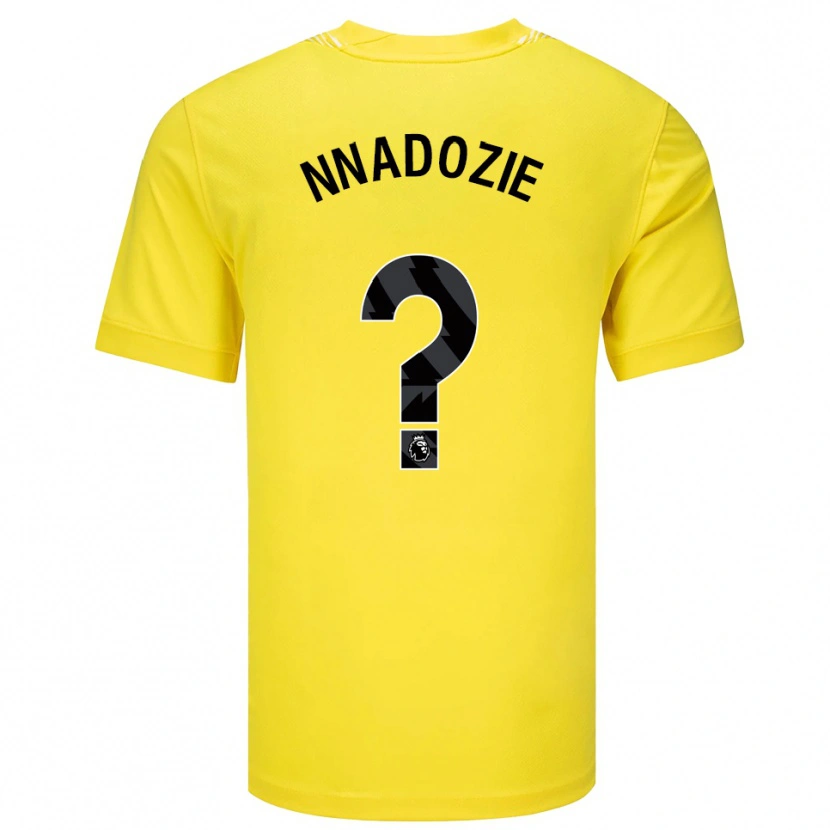 Danxen Homme Chiamaka Nnadozie #0 Maillot de Gardien Jaune Noir 2025/26 T-shirt