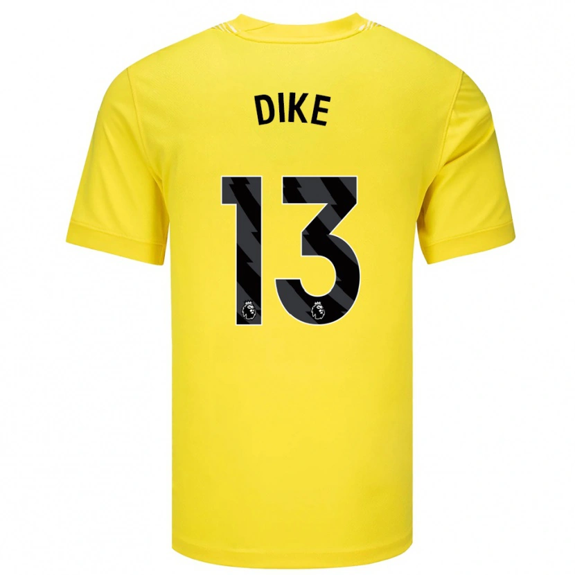 Danxen Homme Michael Dike #13 Maillot de Gardien Jaune Noir 2025/26 T-shirt