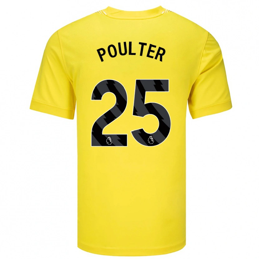 Danxen Homme Hannah Poulter #25 Maillot de Gardien Jaune Noir 2025/26 T-shirt