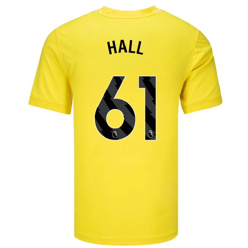 Danxen Homme Steven Hall #61 Maillot de Gardien Jaune Noir 2025/26 T-shirt