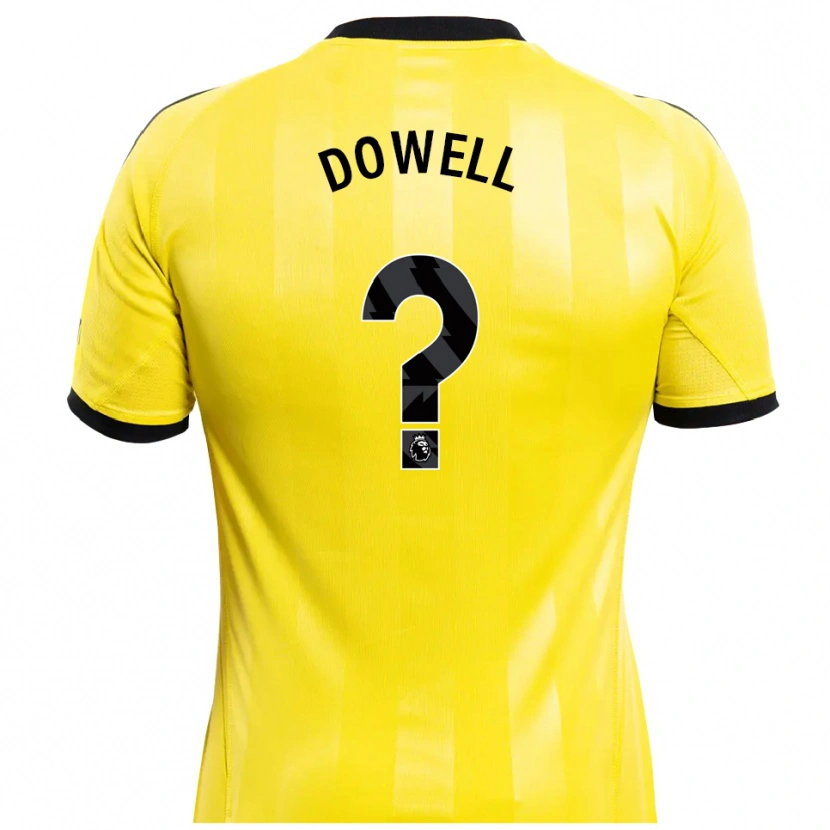 Danxen Homme Roman Dowell #0 Maillot de Gardien Jaune Noir 2025/26 T-shirt