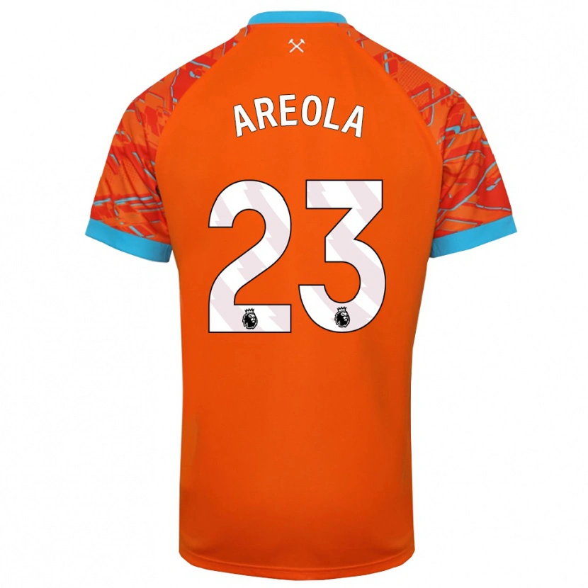 Danxen Homme Alphonse Areola #23 Maillot de Gardien Orange Blanc 2025/26 T-shirt